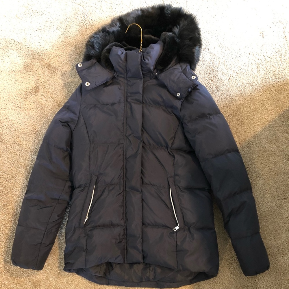 H&M size M dark blue winter coat